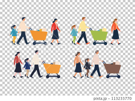 家庭購物插畫 113233770