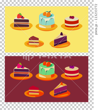 各種蛋糕的插圖 113233772