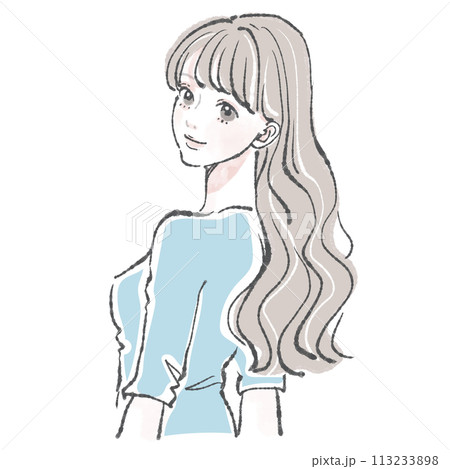 女性・女の子のイラスト素材のイラスト素材 [113233898] - PIXTA