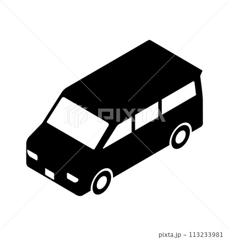 ミニバンタイプの自動車のアイコン 113233981