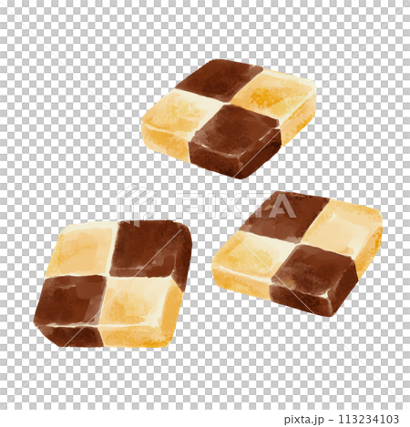 Homemade icebox cookies hand-drawn illustration 113234103