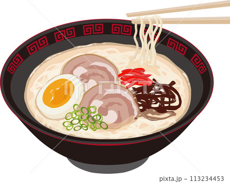 とんこつラーメン 持ち上げ箸付き とんこつラーメン 持ち上げ箸付き 113234453