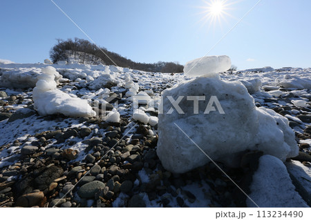 北海道ウトロ海岸午後の時 北海道ウトロ海岸午後の時 113234490