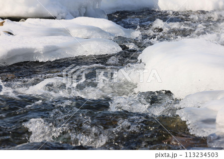 北海道おんねべつ海岸河口情景 113234503