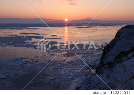北海道能取岬日の出 北海道能取岬日の出 113234532