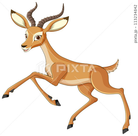 Graceful Gazelle in Mid-Stride Graceful Gazelle in Mid-Stride 113234842