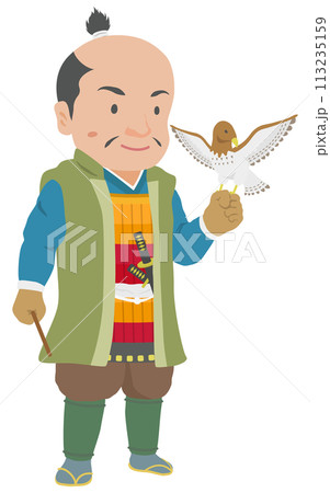 鷹狩を楽しむ戦国武将 113235159