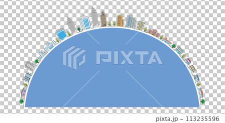 城市景觀的流行插畫 城市景觀的流行插畫 113235596