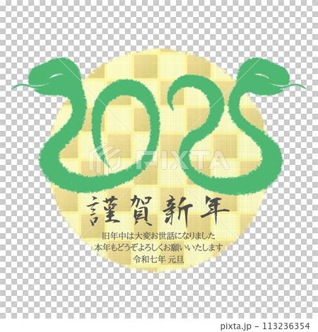 2025 Year of the Snake illustration material 113236354