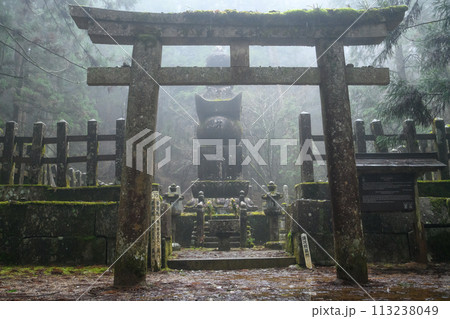 雨に煙る高野山 崇源院墓所 和歌山県 雨に煙る高野山 崇源院墓所 和歌山県 113238049