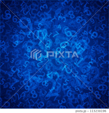 Blue Background With Numbers and Symbols Blue Background With Numbers and Symbols 113238196