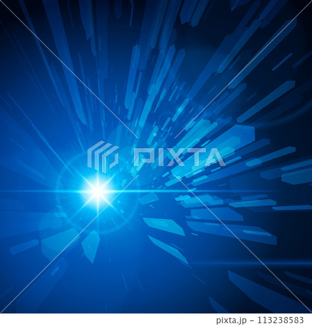 Blue Abstract Background With Lens Flare Effect Blue Abstract Background With Lens Flare Effect 113238583