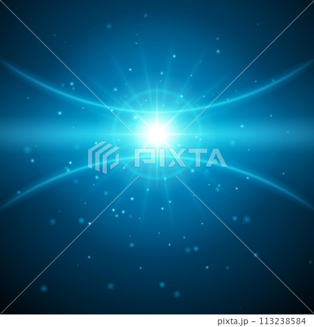 Blue Abstract Background With Lens Flare Effect Blue Abstract Background With Lens Flare Effect 113238584