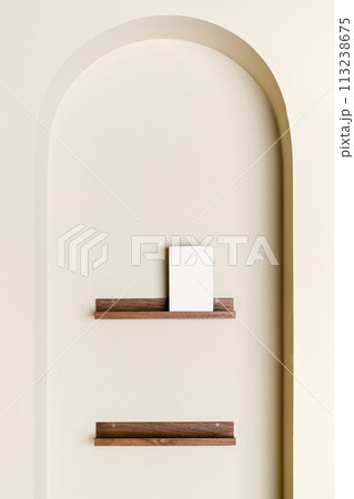 Embrace minimalist interior design with stylish furniture and decor. Elevate your apartment's ambiance. 113238675