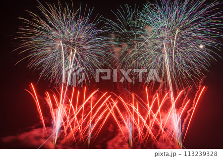 河原子海岸 花火 ワイドスターマイン Kawarago Coast Fireworks Wide S 河原子海岸 花火 ワイドスターマイン Kawarago Coast Fireworks Wide S 113239328