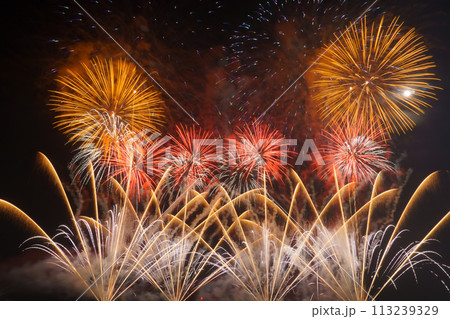 河原子海岸 花火 ワイドスターマイン Kawarago Coast Fireworks Wide S 河原子海岸 花火 ワイドスターマイン Kawarago Coast Fireworks Wide S 113239329