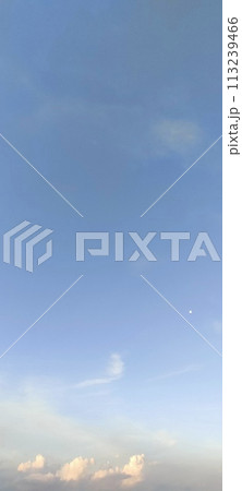 Beautiful view over the blue sky with white clouds 113239466