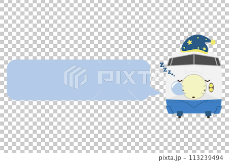 Illustrations and speech bubbles of the 0 series Shinkansen during the holidays Illustrations and speech bubbles of the 0 series Shinkansen during the holidays 113239494
