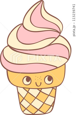 Groovy retro summer ice cream Groovy retro summer ice cream 113239741