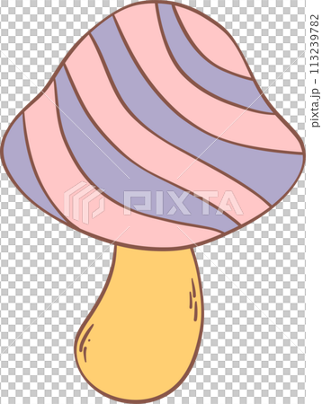 Groovy retro summer mushroom 113239782