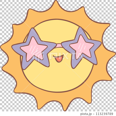 Groovy retro summer sun Groovy retro summer sun 113239789