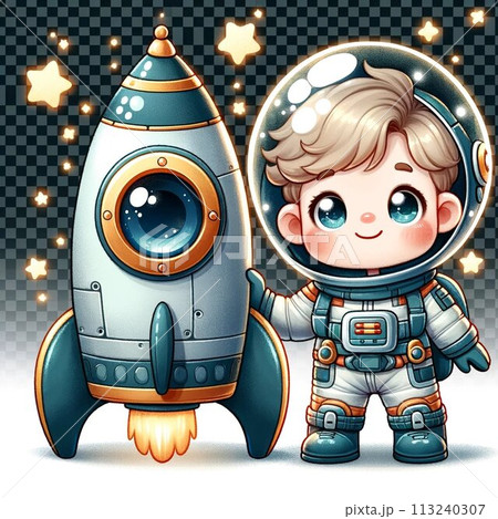 宇宙飛行士とロケット 宇宙飛行士とロケット 113240307