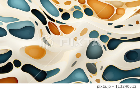 Abstract background with colored curly elongated spots. 113240312