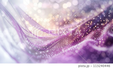 The subtle and semi-transparent white and purple background image for a presentation. Generative AI 113240446