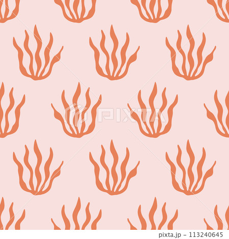 Abstract Botanical Floral Seamless Pattern 113240645