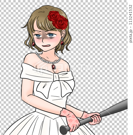 バットを持って怒り狂う花嫁 バットを持って怒り狂う花嫁 113241532