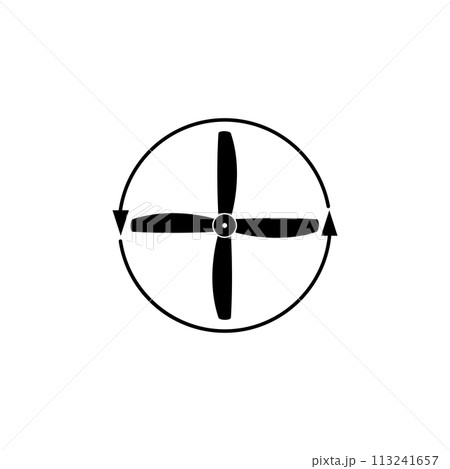 Propeller Screw Flat Vector Icon Propeller Screw Flat Vector Icon 113241657