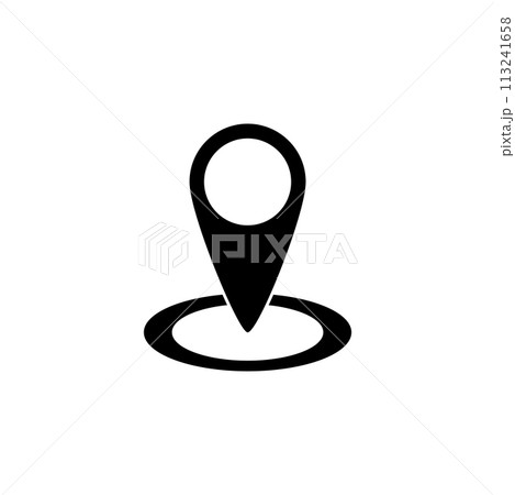 Map with Pin Pointer Flat Vector Icon Map with Pin Pointer Flat Vector Icon 113241658