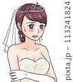 結婚式で泣いている新婦 113241824