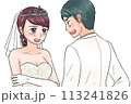 結婚式で喧嘩している新郎新婦 113241826