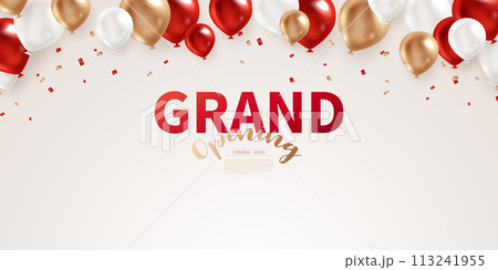 Design your opening card with vector illustrations. Beautiful business banner template Design your opening card with vector illustrations. Beautiful business banner template 113241955