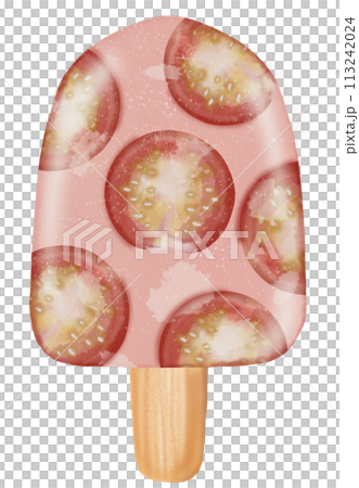 popsicle fruit set collection cut out illustrations hand drawn style catoon watercolor paint. popsicle fruit set collection cut out illustrations hand drawn style catoon watercolor paint. 113242024