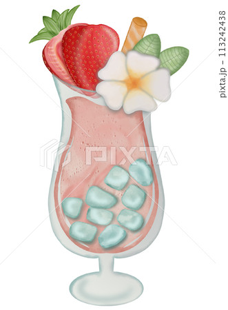 Fruit juice set and Fruit slices hand drawn, watercolor cartoon style. Fruit juice set and Fruit slices hand drawn, watercolor cartoon style. 113242438