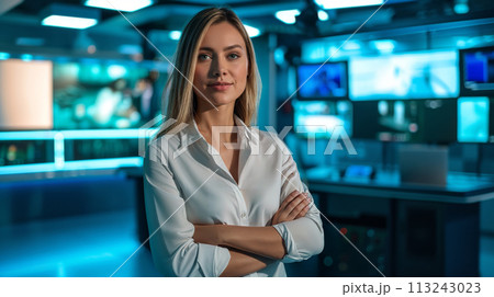 Professional Female Presenter Professional Female Presenter 113243023