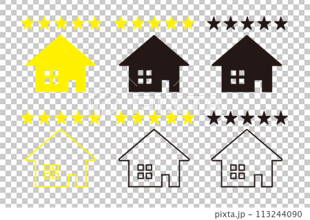 Highly rated housing icon - image of an excellent housing 113244090