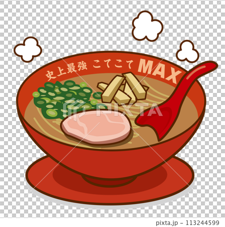 A famous chain restaurant's thick ramen with rich soup 113244599