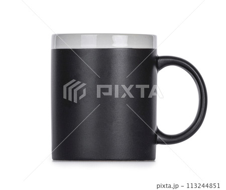 Blue rat in coffee mug on white background Blue rat in coffee mug on white background 113244851