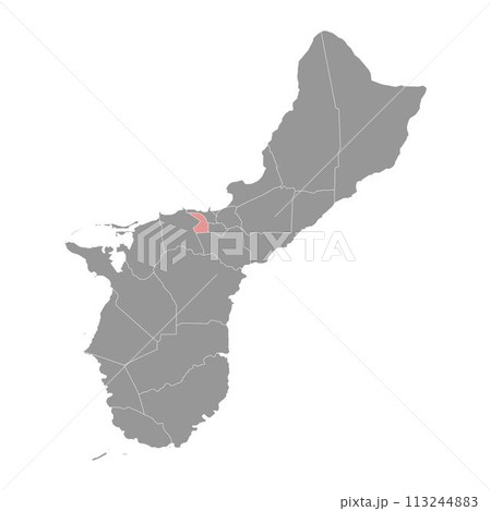 Agana Heights municipality map, administrative...のイラスト素材 [113244883 ...