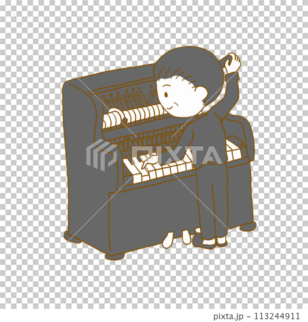 中年男調音師調鋼琴 113244911