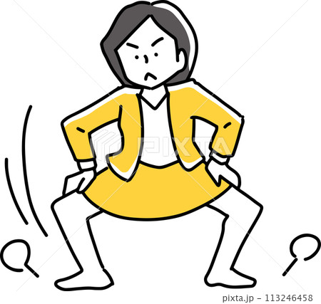 四股を踏む女性 113246458