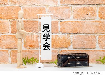 集合住宅の見学会とマネキンのイメージ 113247326