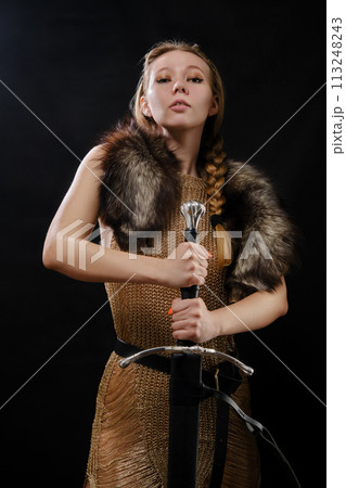 young viking woman young viking woman 113248243