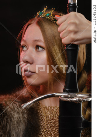 young viking woman 113248253