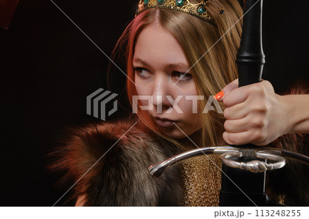 young viking woman 113248255