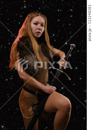 young viking woman young viking woman 113248261