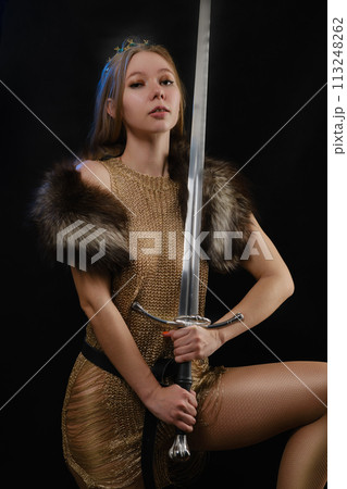 young viking woman young viking woman 113248262